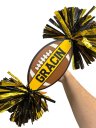 Personalized Football Cheer Pom Sign Custom Football Spirit Stick
